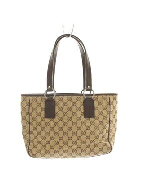 Gucci GG Canvas Tote Bag Beige Brown YM